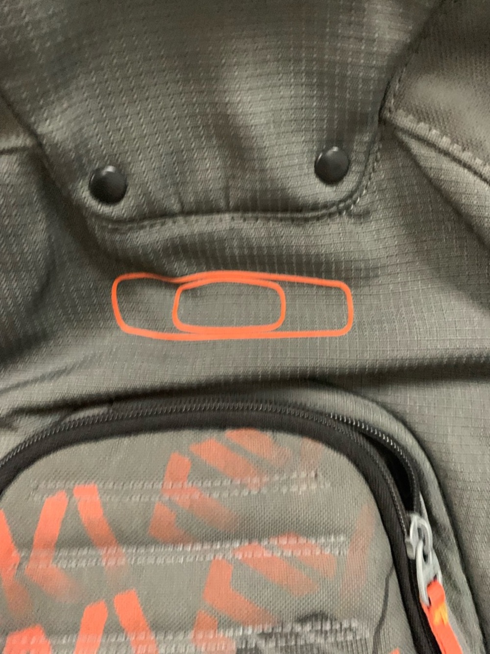 Oakley Gray and Orange Graphic Backpack - Picture 10 of 12